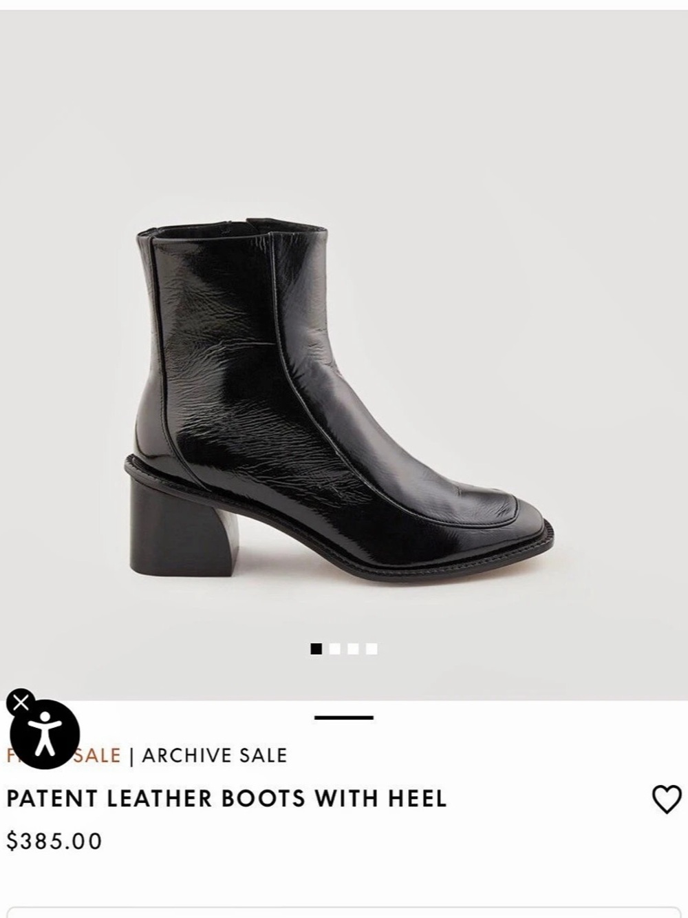 Sandro patent leather boots